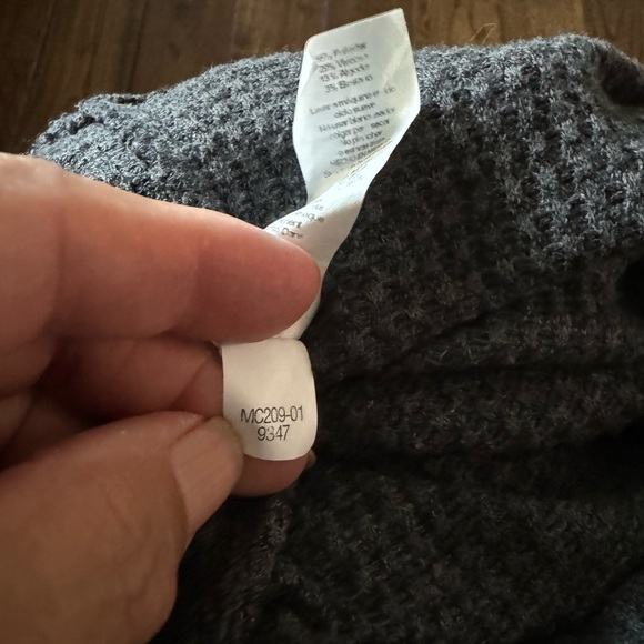 LuLaRoe Cici Solid Gray Texture Off Shoulder Ruffle Dress - Picture 5 of 6